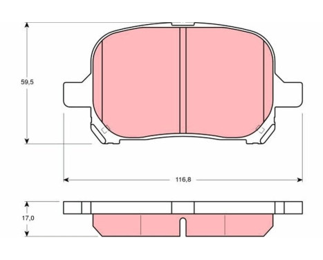 Brake Pad Set, disc brake GDB3152 TRW, Image 2