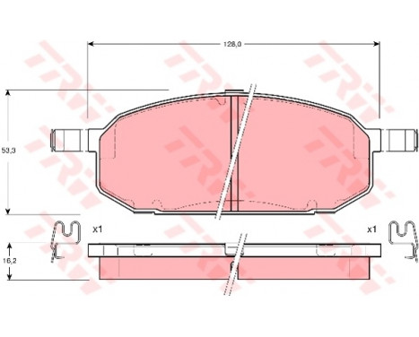 Brake Pad Set, disc brake GDB3153 TRW