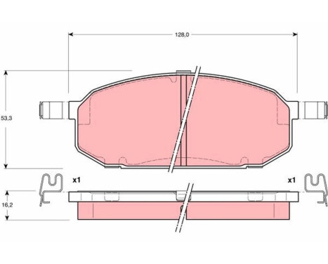 Brake Pad Set, disc brake GDB3153 TRW, Image 2
