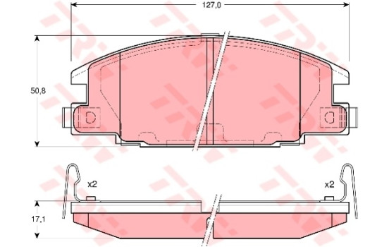 Brake Pad Set, disc brake GDB3161 TRW