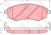 Brake Pad Set, disc brake GDB3169 TRW