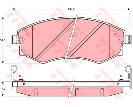 Brake Pad Set, disc brake GDB3169 TRW