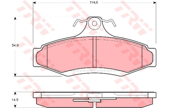 Brake Pad Set, disc brake GDB3172 TRW