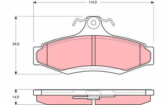 Brake Pad Set, disc brake GDB3172 TRW, Image 2