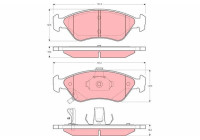 Brake Pad Set, disc brake GDB3173 TRW