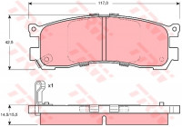 Brake Pad Set, disc brake GDB3179 TRW
