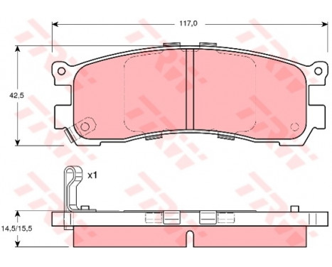 Brake Pad Set, disc brake GDB3179 TRW