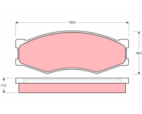 Brake Pad Set, disc brake GDB318 TRW, Image 2