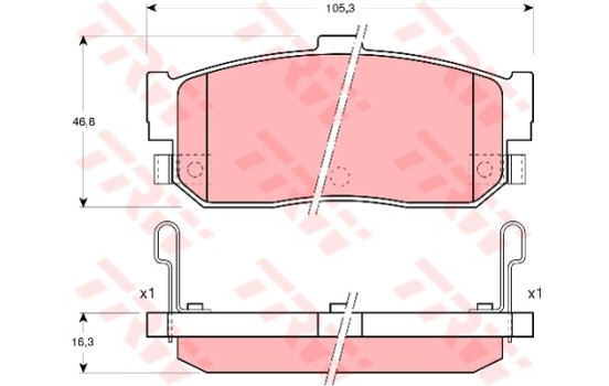 Brake Pad Set, disc brake GDB3181 TRW