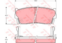 Brake Pad Set, disc brake GDB3183 TRW