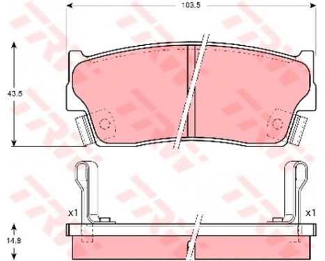 Brake Pad Set, disc brake GDB3183 TRW