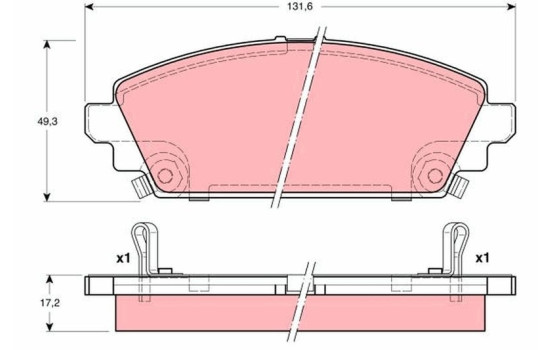Brake Pad Set, disc brake GDB3189 TRW, Image 2