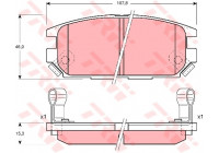 Brake Pad Set, disc brake GDB3199 TRW