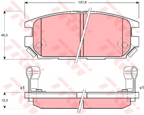 Brake Pad Set, disc brake GDB3199 TRW