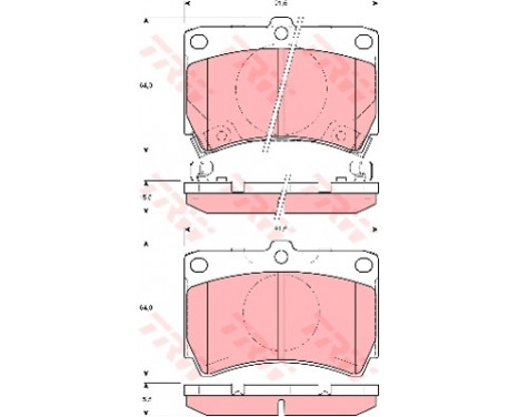 Brake Pad Set, disc brake GDB3206 TRW