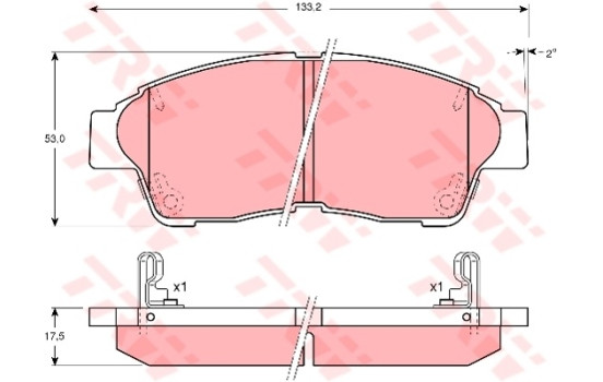 Brake Pad Set, disc brake GDB3207 TRW