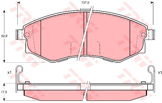 Brake Pad Set, disc brake GDB3211 TRW