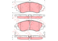 Brake Pad Set, disc brake GDB3216 TRW