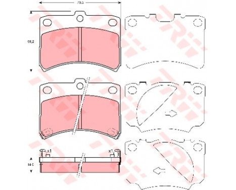 Brake Pad Set, disc brake GDB3219 TRW
