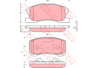 Brake Pad Set, disc brake GDB3220 TRW