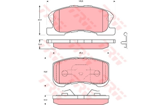 Brake Pad Set, disc brake GDB3220 TRW