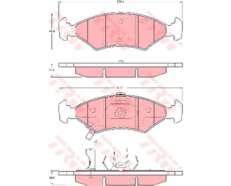 Brake Pad Set, disc brake GDB3224 TRW