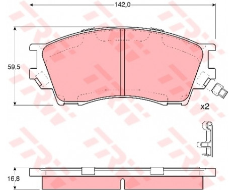 Brake Pad Set, disc brake GDB3230 TRW