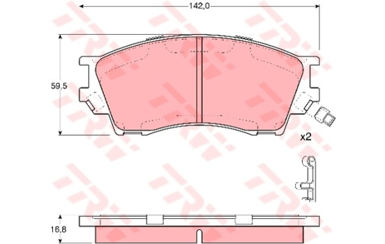 Brake Pad Set, disc brake GDB3230 TRW