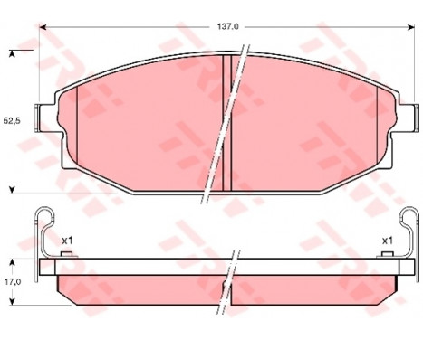 Brake Pad Set, disc brake GDB3232 TRW