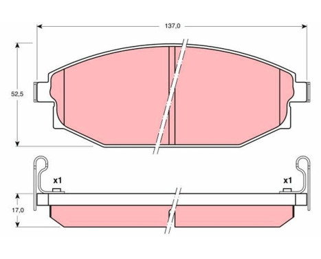 Brake Pad Set, disc brake GDB3232 TRW, Image 2