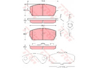 Brake Pad Set, disc brake GDB3234 TRW