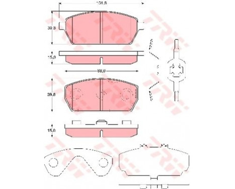 Brake Pad Set, disc brake GDB3234 TRW