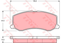 Brake Pad Set, disc brake GDB3237 TRW