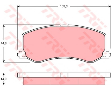 Brake Pad Set, disc brake GDB3237 TRW
