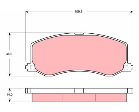 Brake Pad Set, disc brake GDB3237 TRW, Image 2