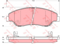 Brake Pad Set, disc brake GDB3241 TRW