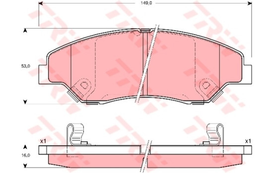 Brake Pad Set, disc brake GDB3241 TRW
