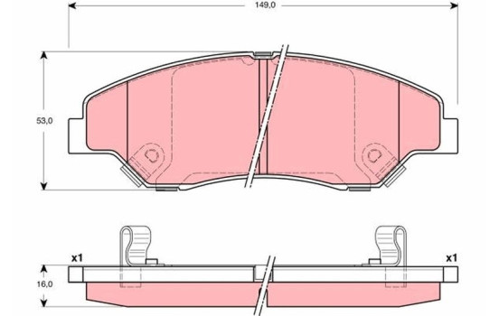 Brake Pad Set, disc brake GDB3241 TRW, Image 2