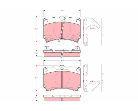 Brake Pad Set, disc brake GDB3252 TRW