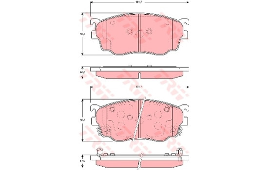 Brake Pad Set, disc brake GDB3253 TRW