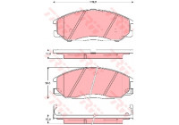 Brake Pad Set, disc brake GDB3257 TRW