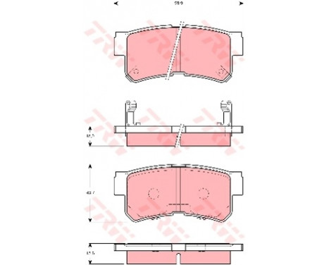 Brake Pad Set, disc brake GDB3258 TRW