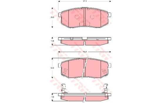 Brake Pad Set, disc brake GDB3260 TRW