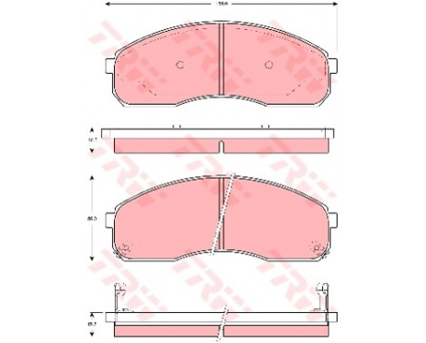 Brake Pad Set, disc brake GDB3261 TRW