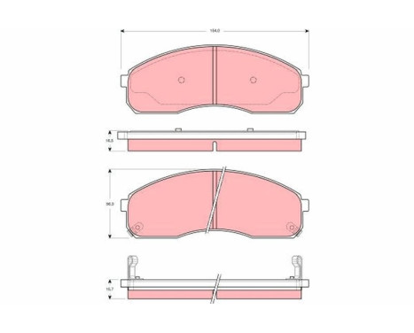 Brake Pad Set, disc brake GDB3261 TRW, Image 2