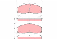 Brake Pad Set, disc brake GDB3263 TRW