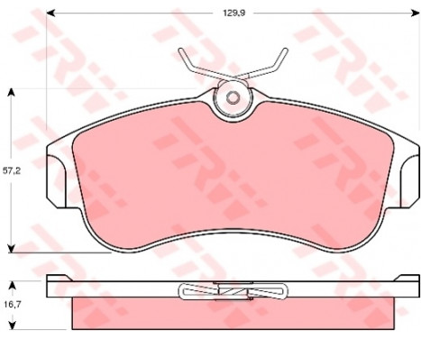 Brake Pad Set, disc brake GDB3271 TRW