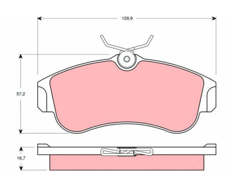 Brake Pad Set, disc brake GDB3271 TRW, Image 2