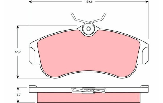 Brake Pad Set, disc brake GDB3271 TRW, Image 2