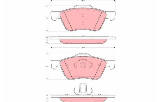 Brake Pad Set, disc brake GDB3272 TRW, Image 2
